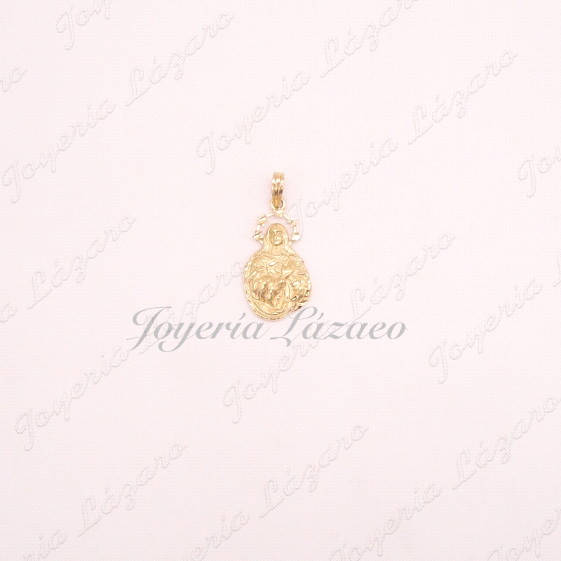 MEDALLA 18KTS VIRGEN MARIA PURISIMA MEDIANA