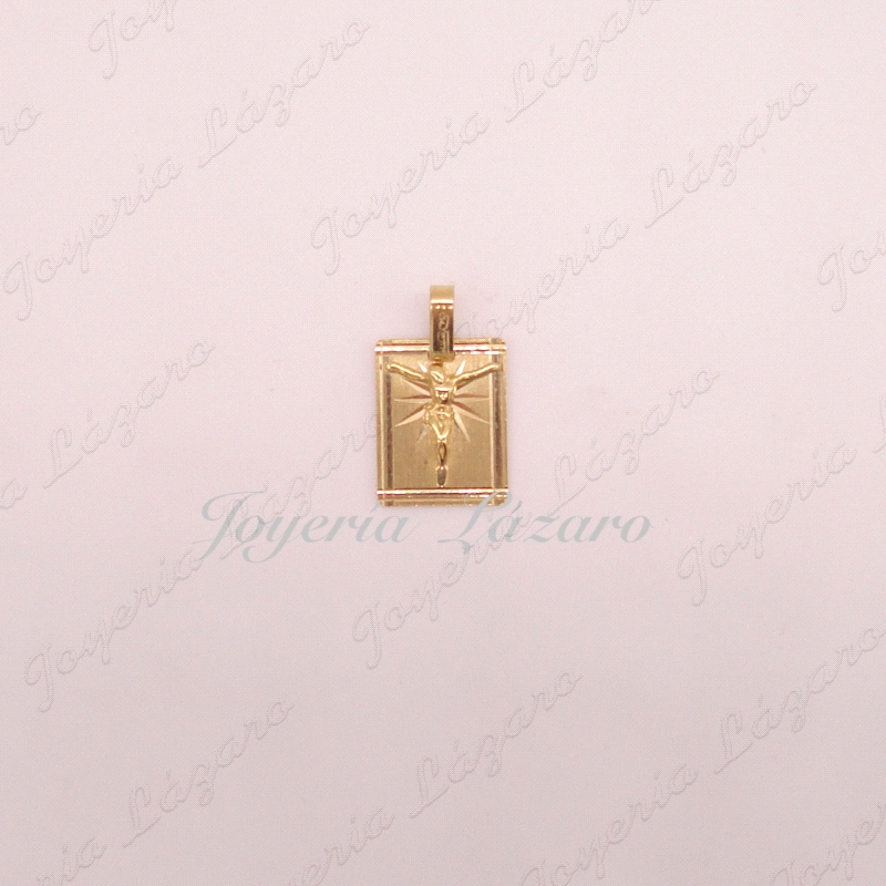 MEDALLA 18KTS  PLACA+CRISTO