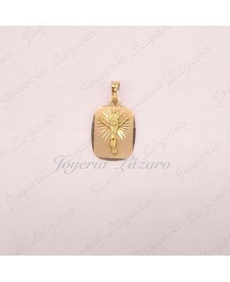 MEDALLA 18KTS PLACA + CRISTO