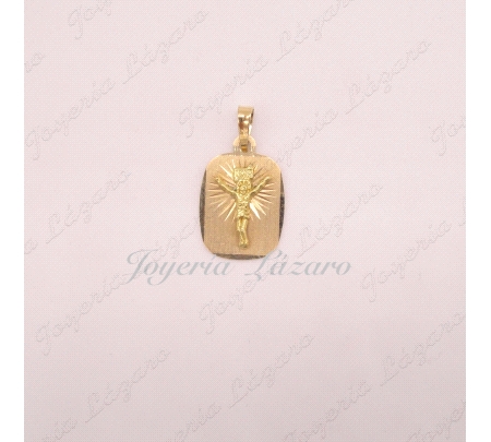 MEDALLA 18KTS PLACA + CRISTO