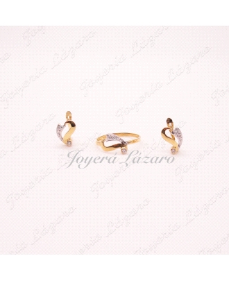 JUEGO 18KTS PEN+SOR BICOLOR+ MICROCIRCO