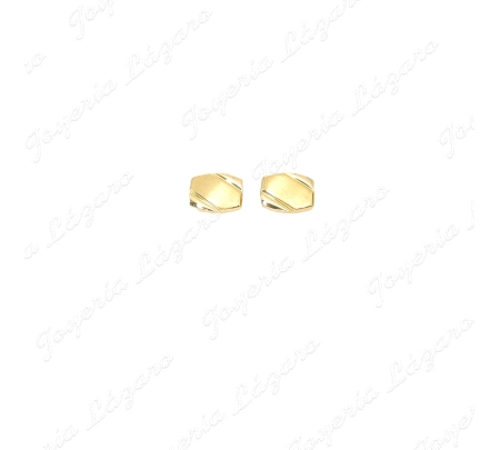 GEMELOS ORO 18KTSRECTANGULO MATE/BRILLO