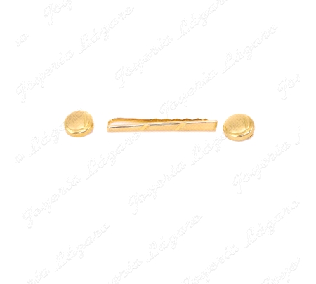 PILLACORBATA ORO  18KTS REDONDO MATE/BRILLO