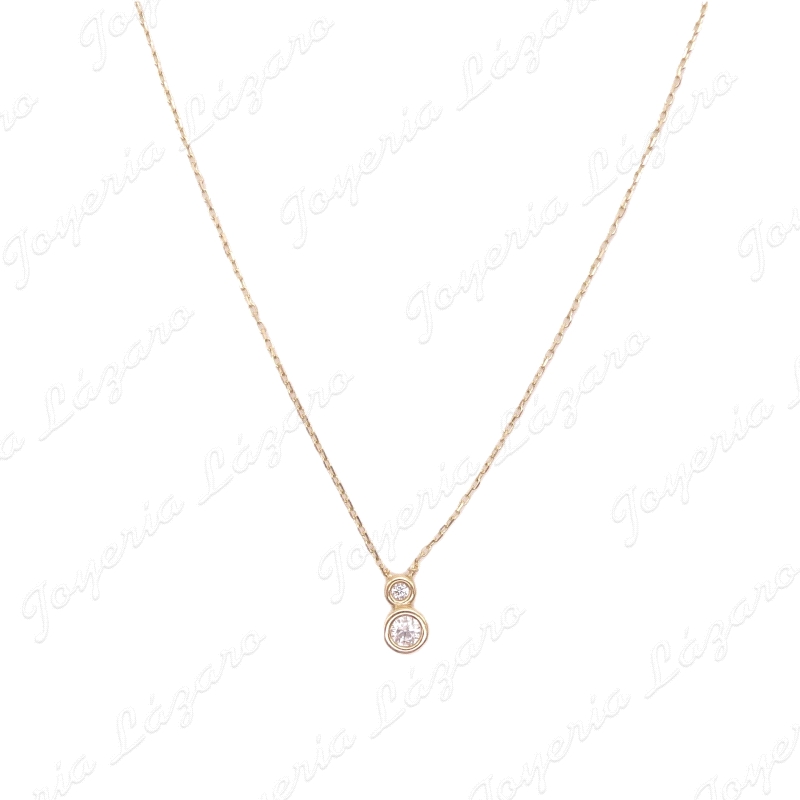 GARGANTILLA ORO 18 KTS DOS CUAJOS 4+1.5MM