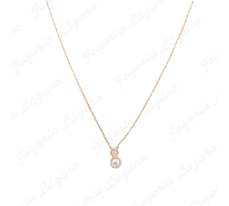 GARGANTILLA ORO 18 KTS DOS CUAJOS 4+1.5MM