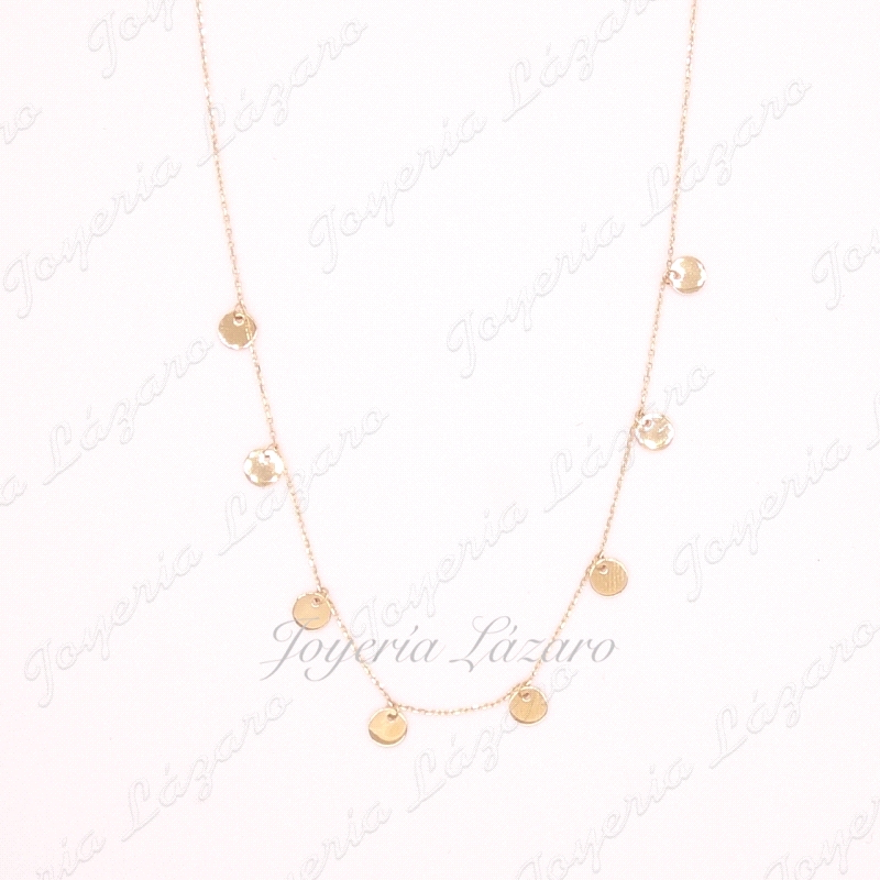 ORO 18 KTS GARGANTILLA  8CIRCULOS