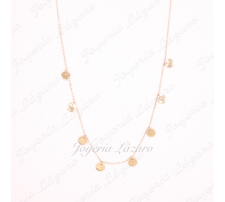 ORO 18 KTS GARGANTILLA  8CIRCULOS