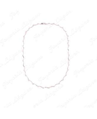 GARGANTILLA 18KT BL SEMIRIGIDA MATE/BRILLO