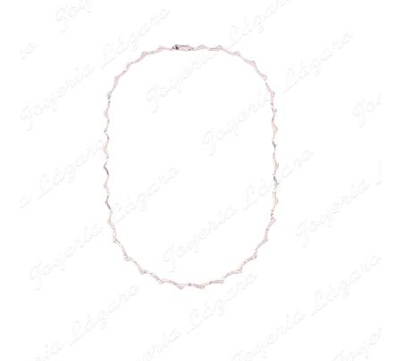 GARGANTILLA 18KT BL SEMIRIGIDA MATE/BRILLO