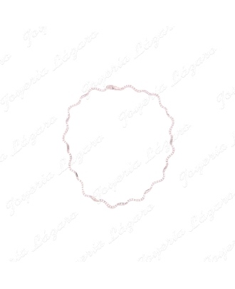 GARGANTILLA 18KTS BL. SMIRIGIDA TRAMOS CIRCOS CARRIL