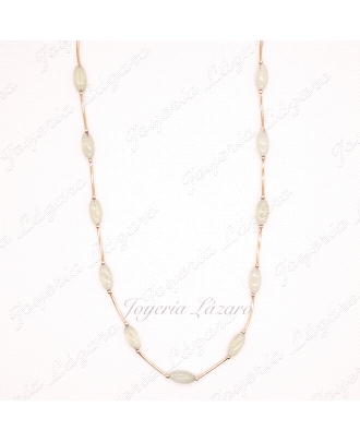 GARGANTILLA 18KTS CUARZOS VERDE PASADOS