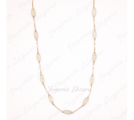 GARGANTILLA 18KTS CUARZOS VERDE PASADOS