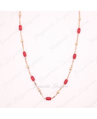 GARGANTILLA 18KTS CORAL