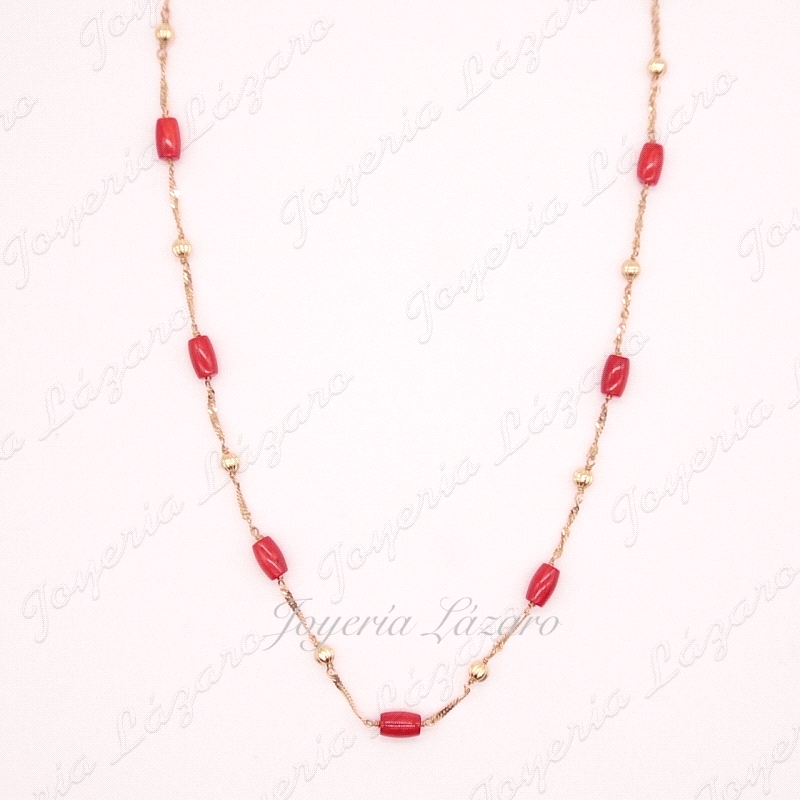 GARGANTILLA 18KTS CORAL