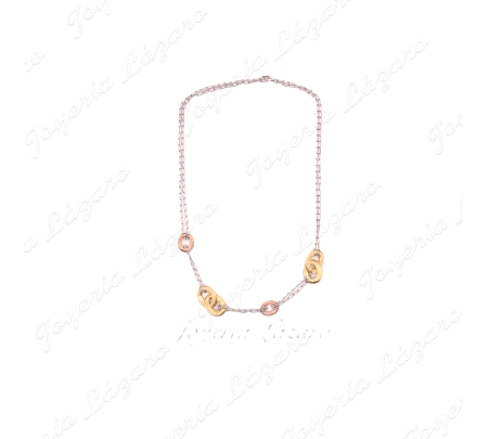 GARGANTILLA 18KTS TRICOLOR OVALOS