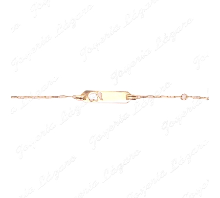 PULSERA/PLACA 18KTS NIÑ@