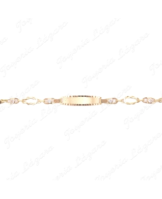 ESCLAVA ORO 18 KTS COMUNION  CADENA LAZO MARINERO+CIRCONOTA