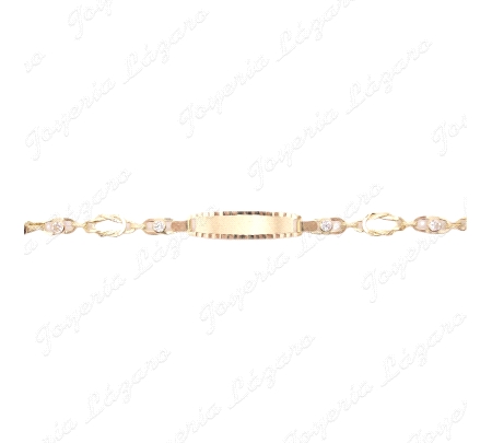 ESCLAVA ORO 18 KTS COMUNION  CADENA LAZO MARINERO+CIRCONOTA