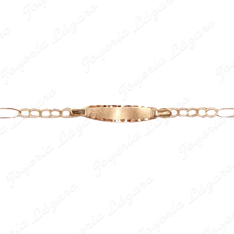 ESCLAVA BEBE ORO 18 KTS HUNGARINA MIXTA 11.5CM