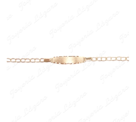 ESCLAVA BEBE ORO 18 KTS  HUNGARINA PLACA MATE 11CM