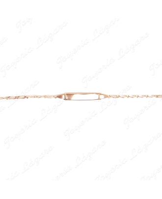 ESCLAVA BEBE ORO 18 KTS 2ª POSTURA 1X1 PLACA RECT. BRILLO