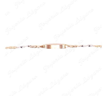 ESCLAVA BEBE ORO 18 KTS BICOLOR 2ª POSTURA ESPIRALES