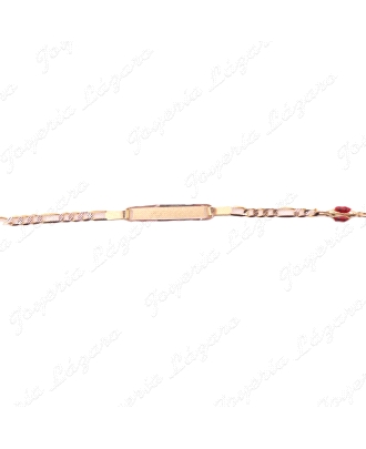 ESCLAVA BEBE ORO 18 KTS BICOLOR CON MARIQUITA