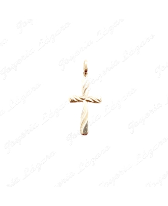 CRUZ ORO 18 KTS TABLA RIZADA 14X28MM