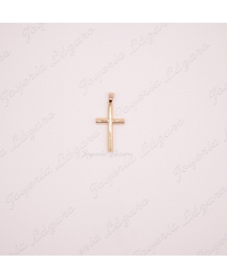 ORO 18 KTS CRUZ TUBO LISA