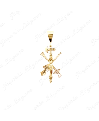 ORO 18 KTS CRUZ LEGION GRANDE