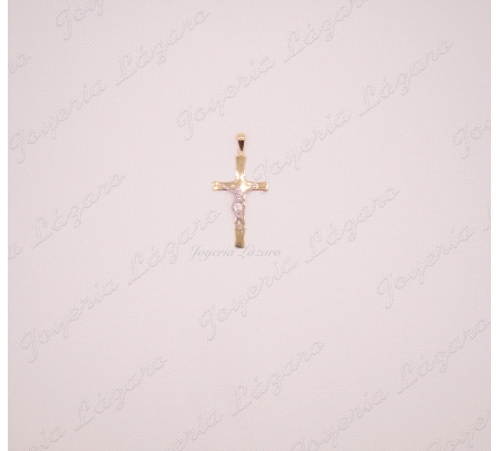 ORO 18 KTS CRUZ BIC. CRISTO GRANDE