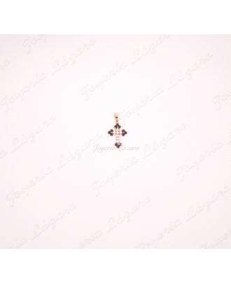 CRUZ 18KTS ZAFIROS Y  CIRCONITAS