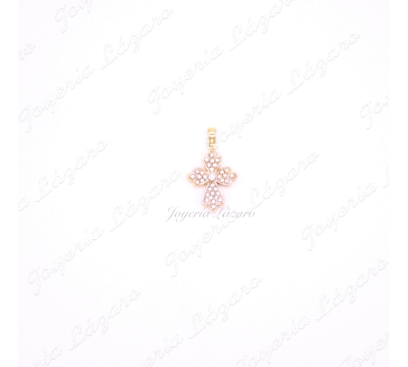 CRUZ 18KTS CIRCONITAS