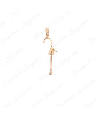 COLGANTE  ORO 18 KTS VARA CACHABA GITANA 40MM