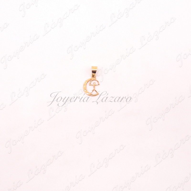 ORO 18 KTS COLGANTE INDALO MEDIA LUNA