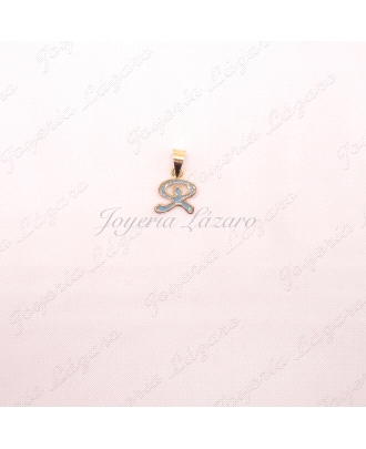 ORO 18 KTS COLGANTE INDALO ESMALTE V.COLORES