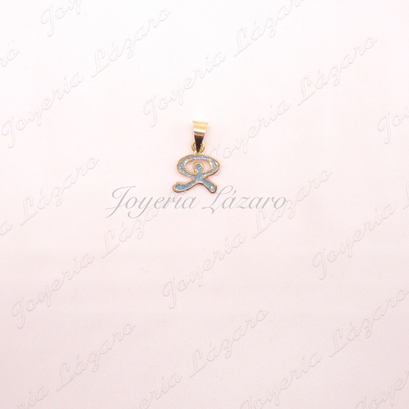 ORO 18 KTS COLGANTE INDALO ESMALTE V.COLORES