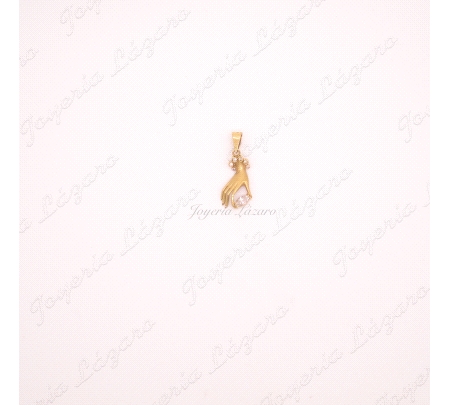 ORO 18 KTS COLGANTE MANO+CIRCO