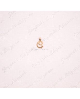 ORO 18 KTS COLGANTE LETRA C +CIRCO