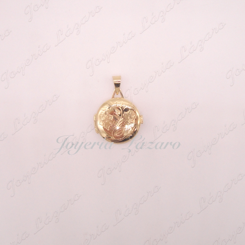 ORO 18 KTS GUARDAPELO/ PORTAFOTOS REDONDO