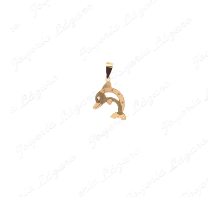 ORO 18 KTS COLGANTE DELFIN CHAPA