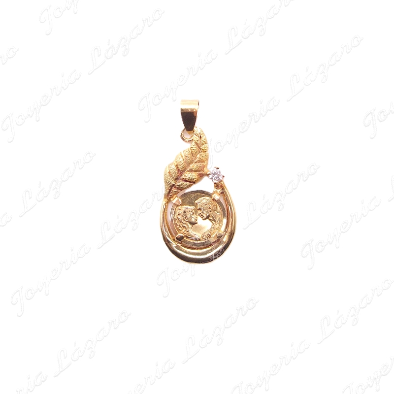 COLGANTE ORO18KT,PAREJA,AMOR