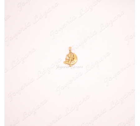 COLGANTE18KT,CUPIDO LUNA