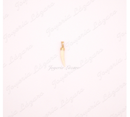 COLGANTE 18KTS CUERNOS MARFIL