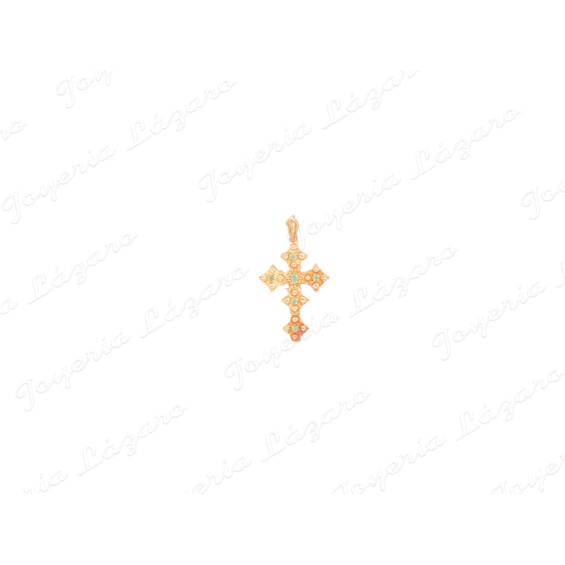 COLGANTE 18KTS CRUZ ESMERALDAS
