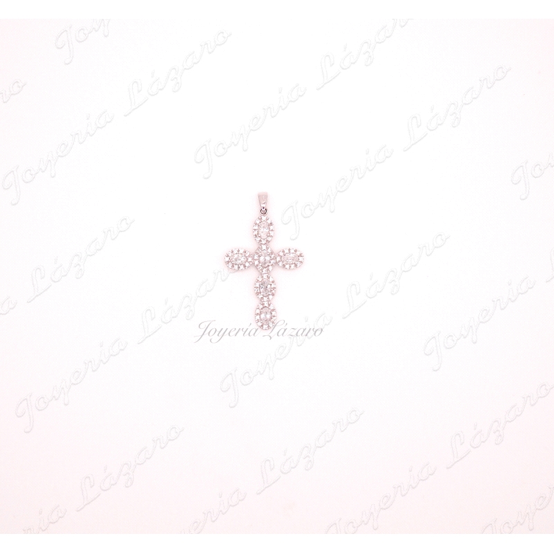 COLGANTE 18KTS BL.CRUZ CIRCO.