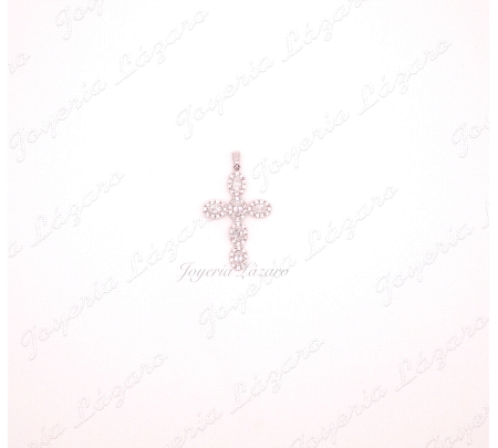 COLGANTE 18KTS BL.CRUZ CIRCO.