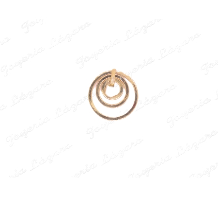 COLGANTE 18KTS 3 AROS perla/bola