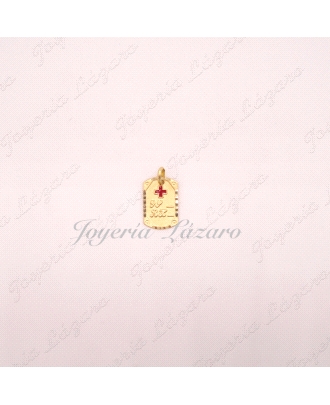 COLGANTE 18KTS PLACA RH PEQUE