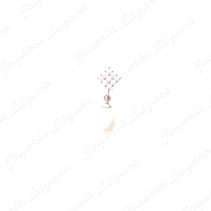 COLGANTE 18KTS BL. PERLA LAGRIMA+CIRCO